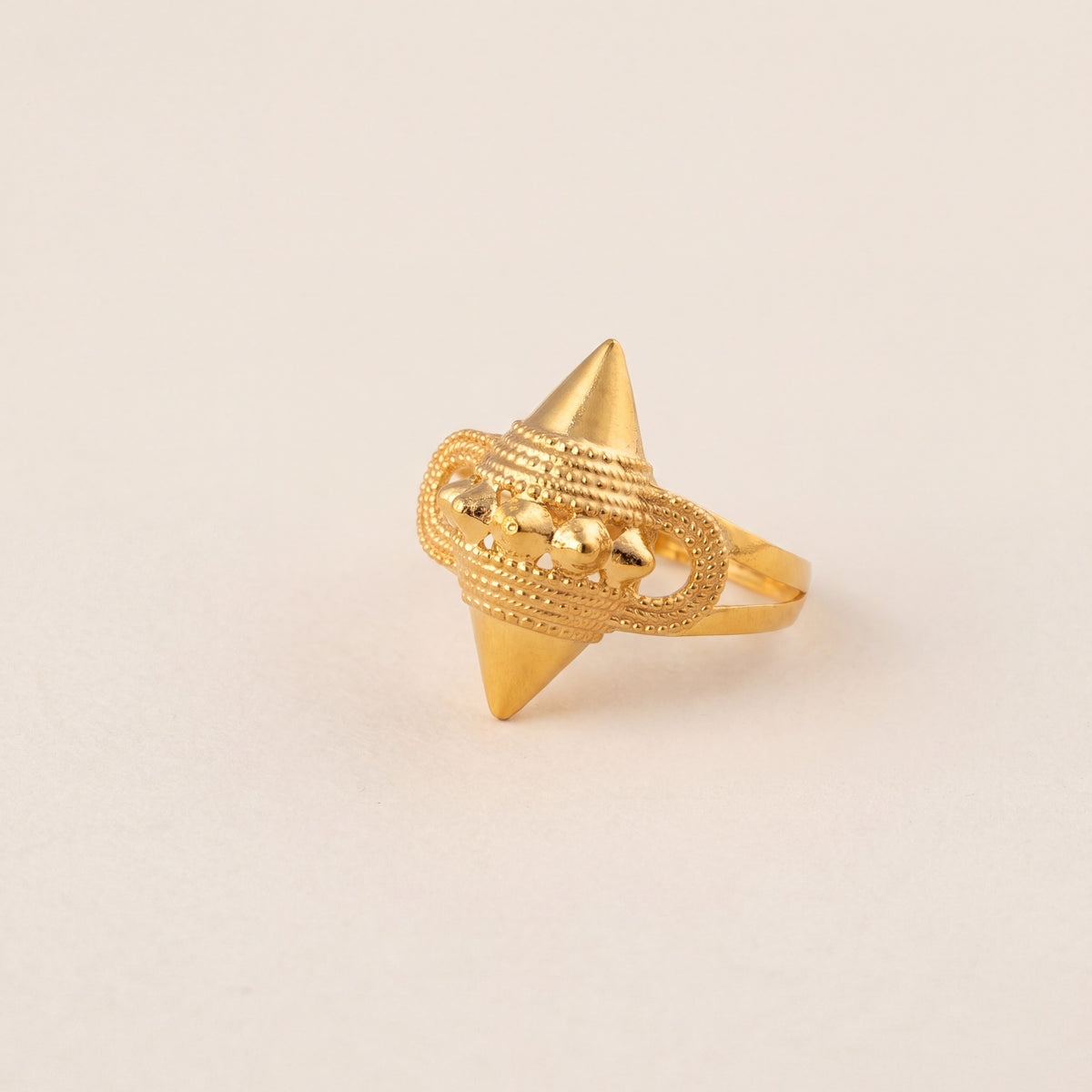 3D RP Rings (D482), 925 silver 24K gold plated