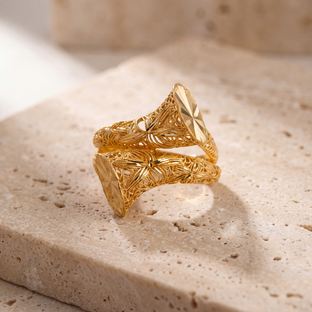 3D RP Rings (D5) on travertine