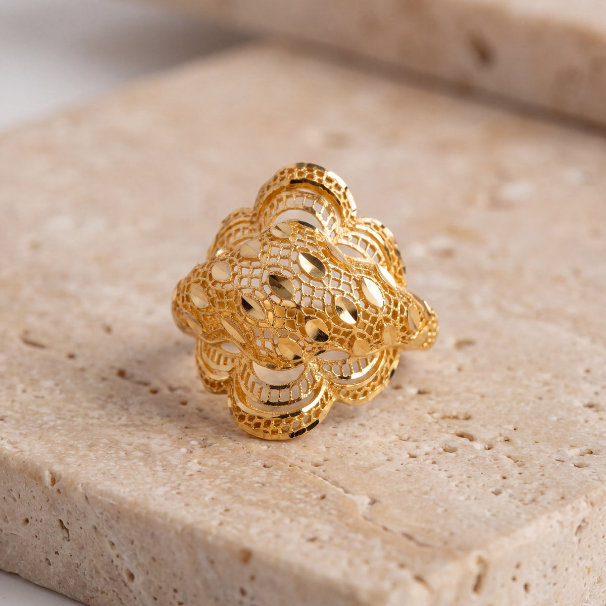 3D RP Rings (D70) on travertine
