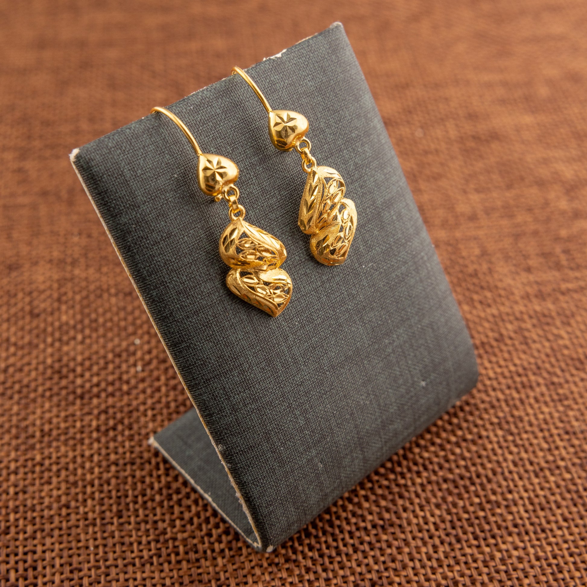 RP Earrings (D16) - 925 Silver & 24K Gold Plated