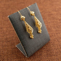 Cone Shaped Earrings (D3) - 925 Silver & 24K Gold Plated