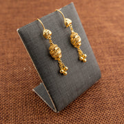 Barrel Shaped Earrings (D34) - 925 Silver & 24K Gold Plated