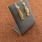 Cone Shaped Earrings (D4) - 925 Silver & 24K Gold Plated