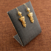 Casting Earrings (D90) - 925 Silver & 24K Gold Plated