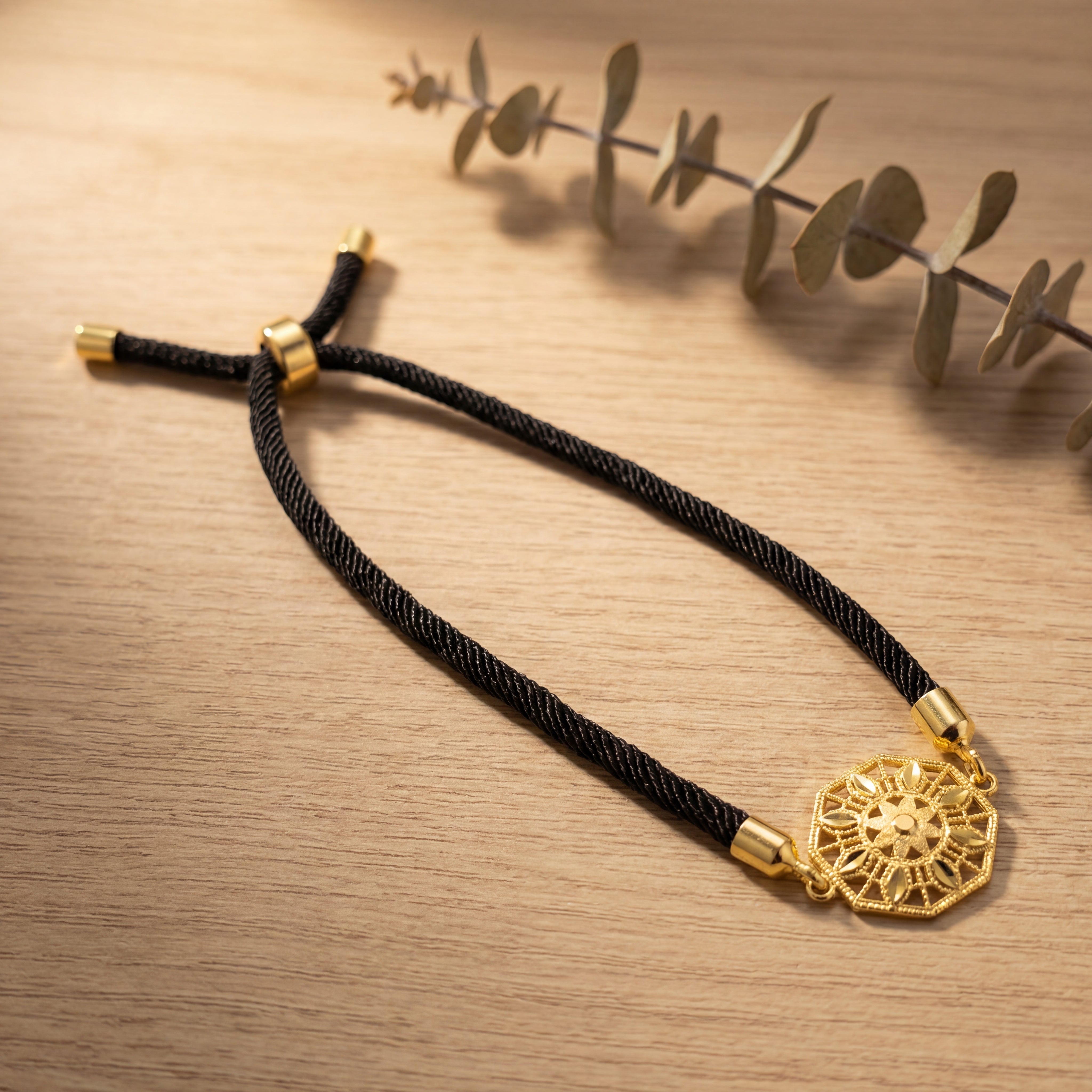 Flower Wheel Thread Bracelet - Silver 925 & Gold Plated