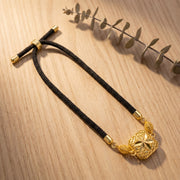 Quatrefoil Star Thread Bracelet - Silver 925 & Gold Plated