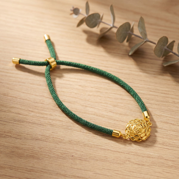 Rose Swirl Thread Bracelet - Silver 925 & Gold Plated