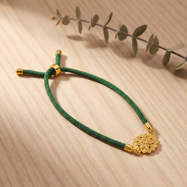Dahlia Thread Bracelet - Silver 925 & Gold Plated