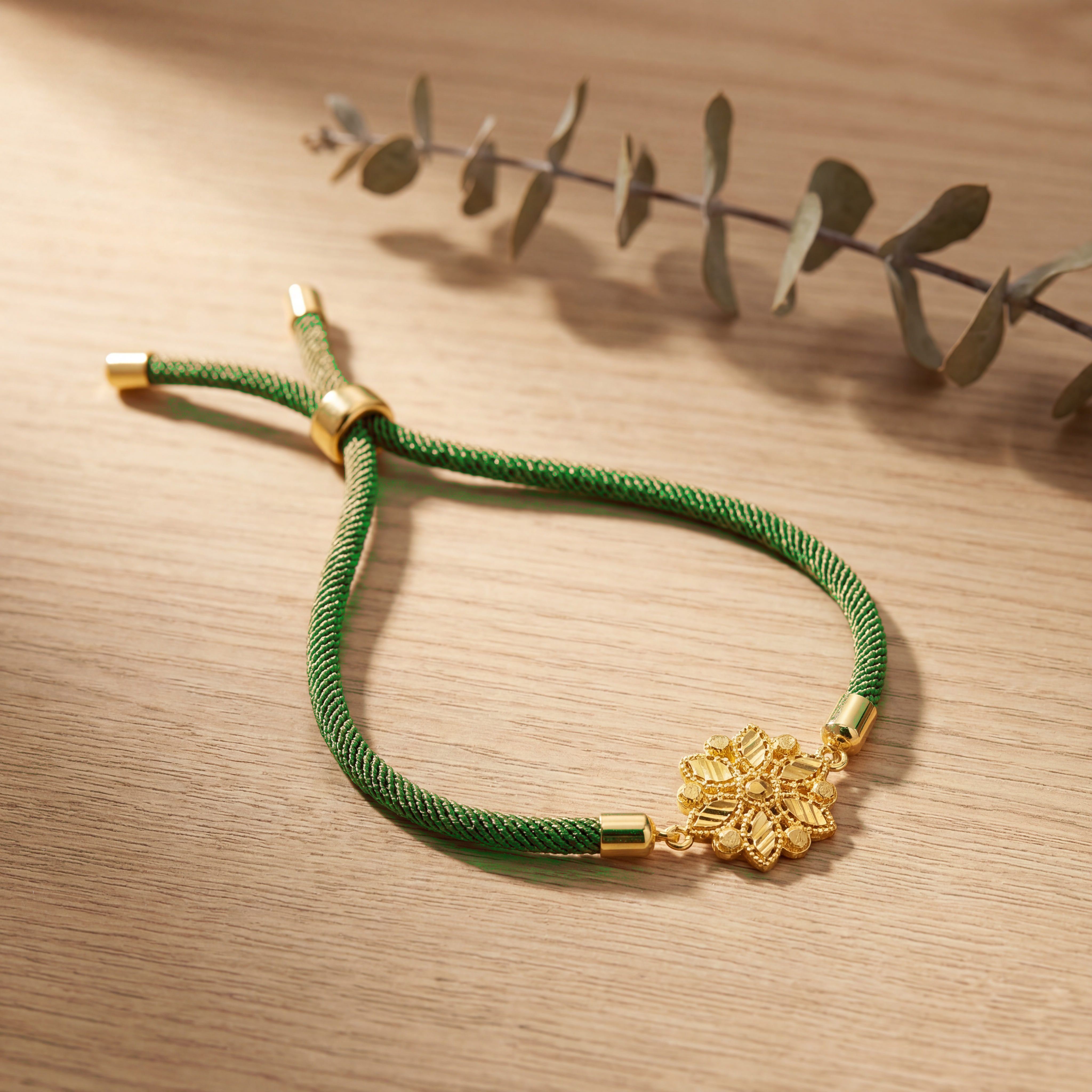 Ornate Star Thread Bracelet - Silver 925 & Gold Plated