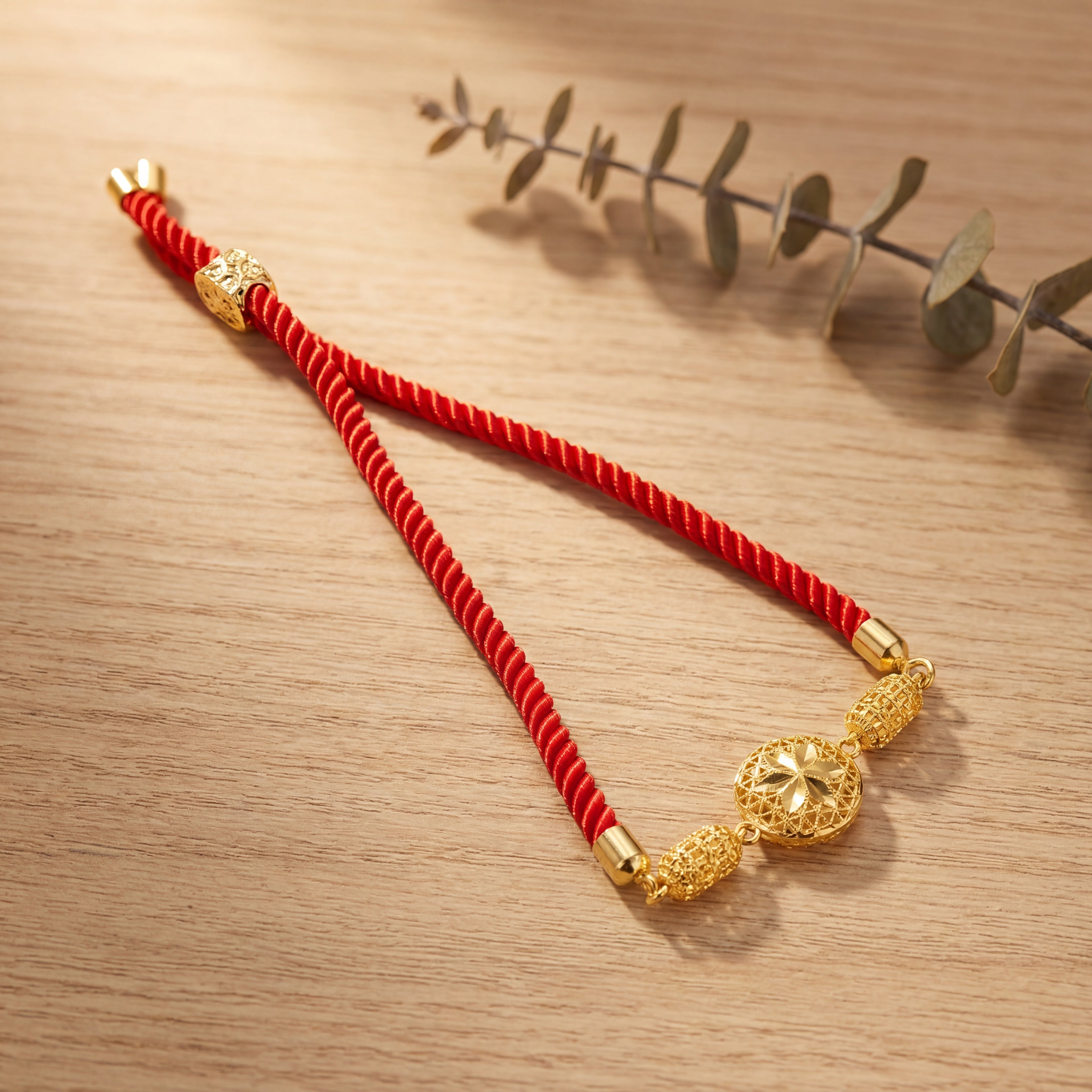 Crystal Globe Thread Bracelet - Silver 925 & Gold Plated