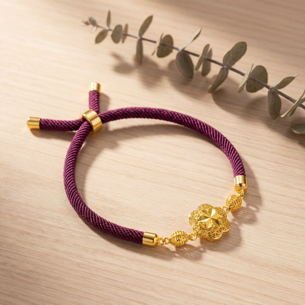 Quatrefoil Thread Bracelet - Silver 925 & Gold Plated