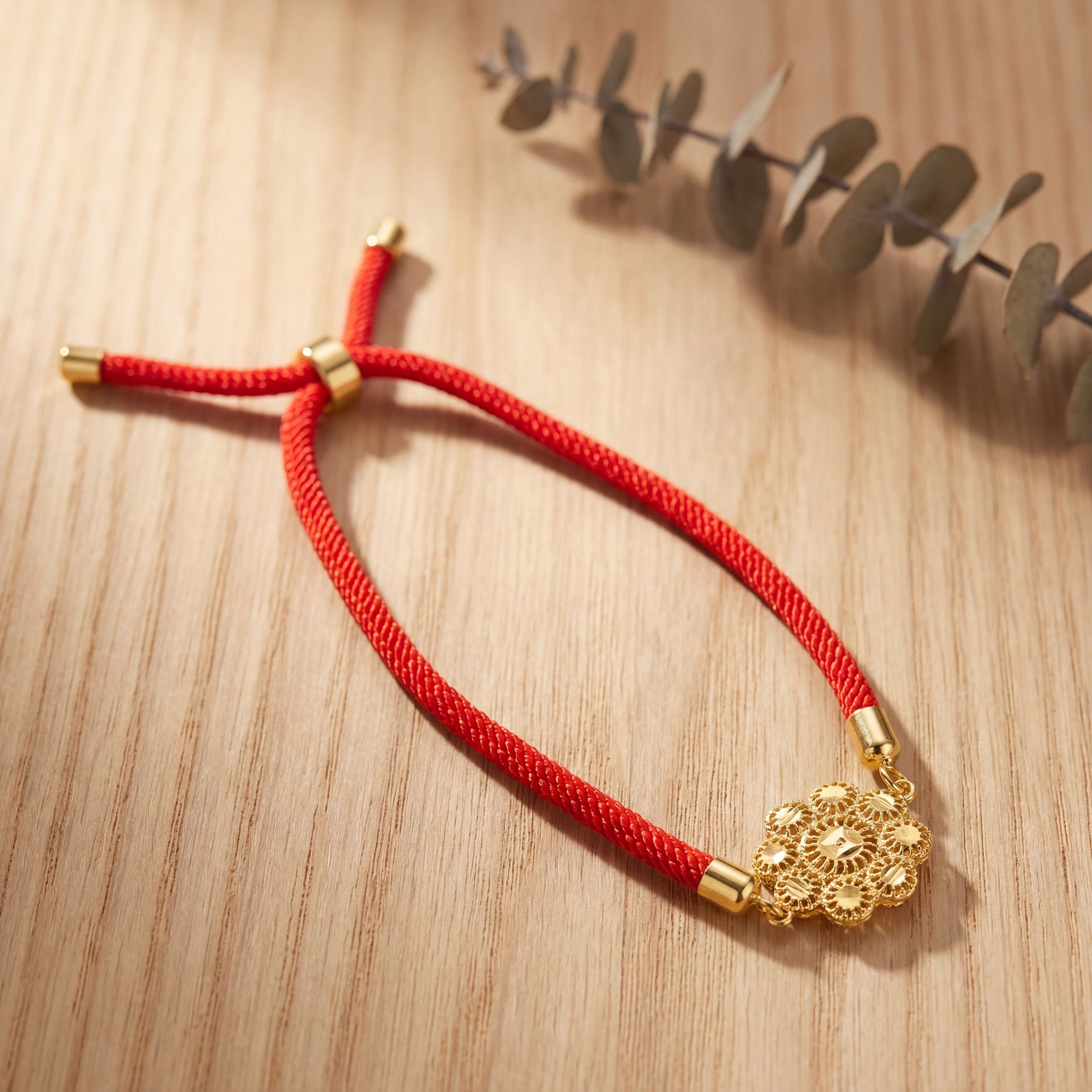 Scalloped Daisy Thread Bracelet - Silver 925 & Gold Plated