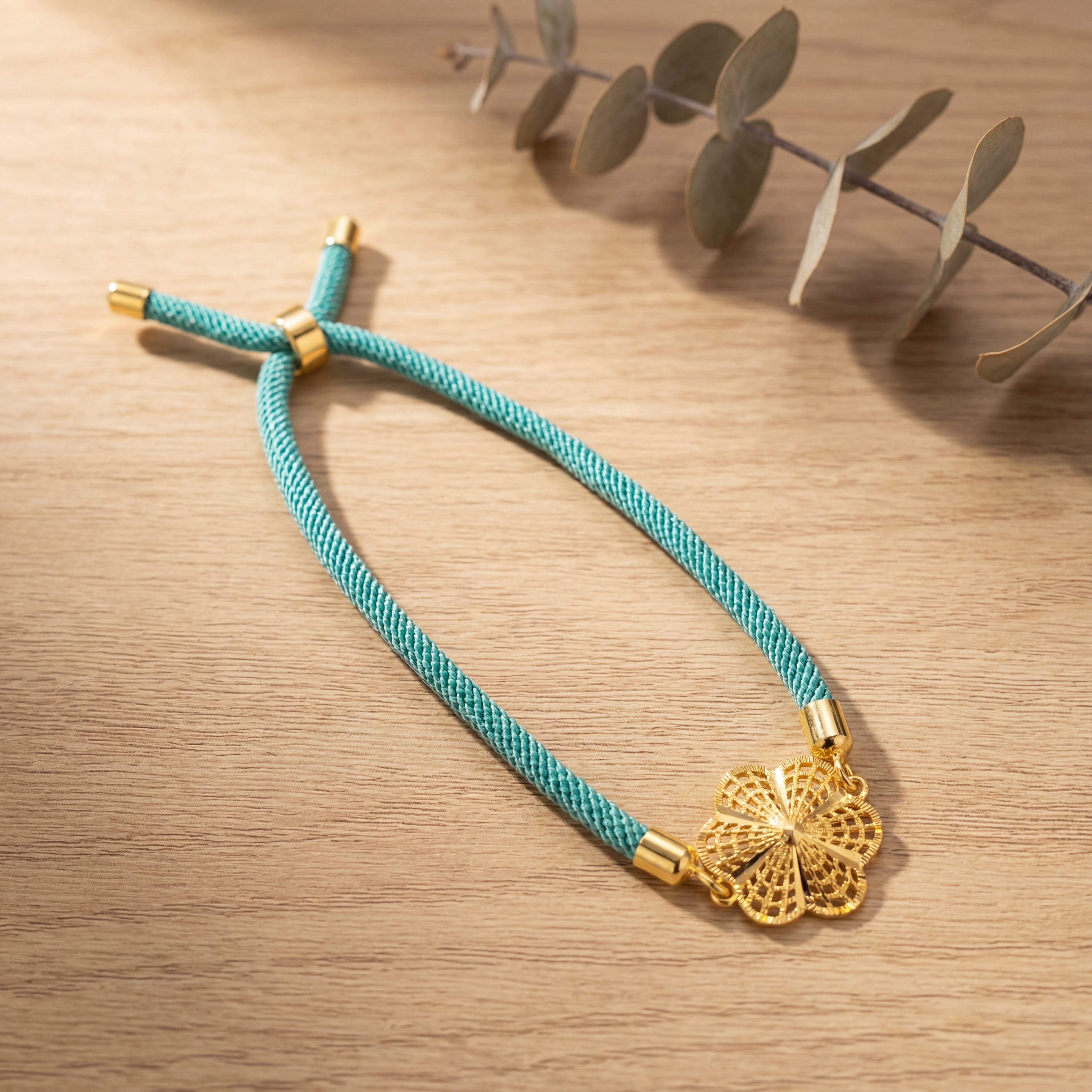 Flower Thread Bracelet - Silver 925 & Gold Plated