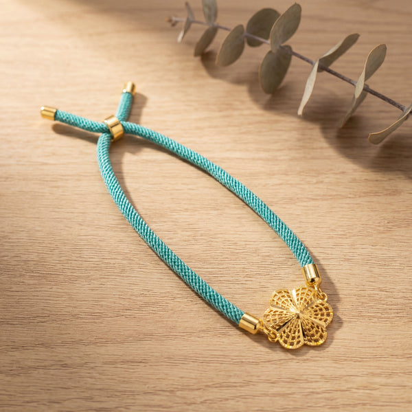 Flower Thread Bracelet - Silver 925 & Gold Plated