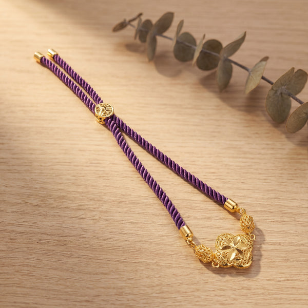 Quatrefoil Thread Bracelet - Silver 925 & Gold Plated