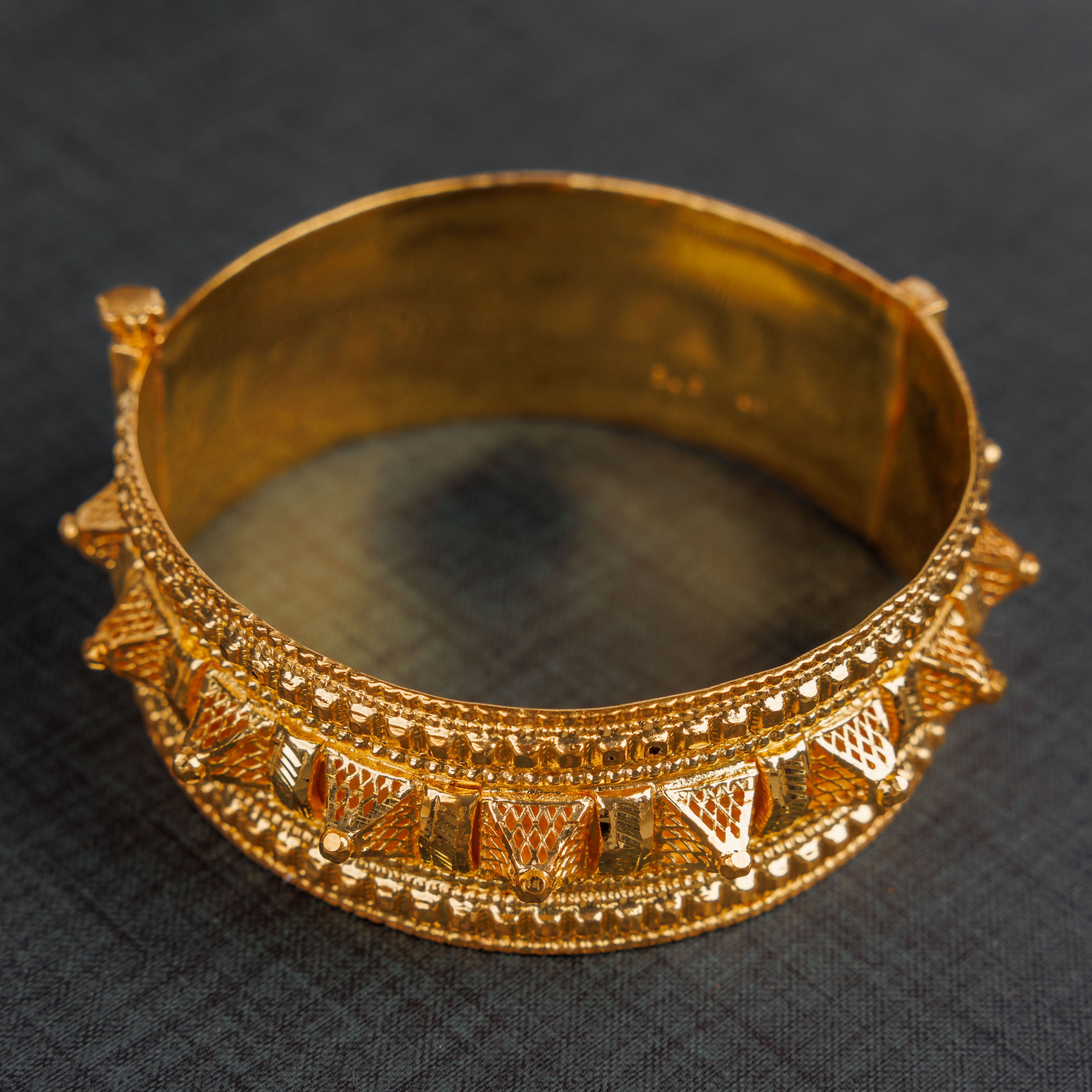 Mushawak Bangle (D10) - Silver 925 & Gold Plated