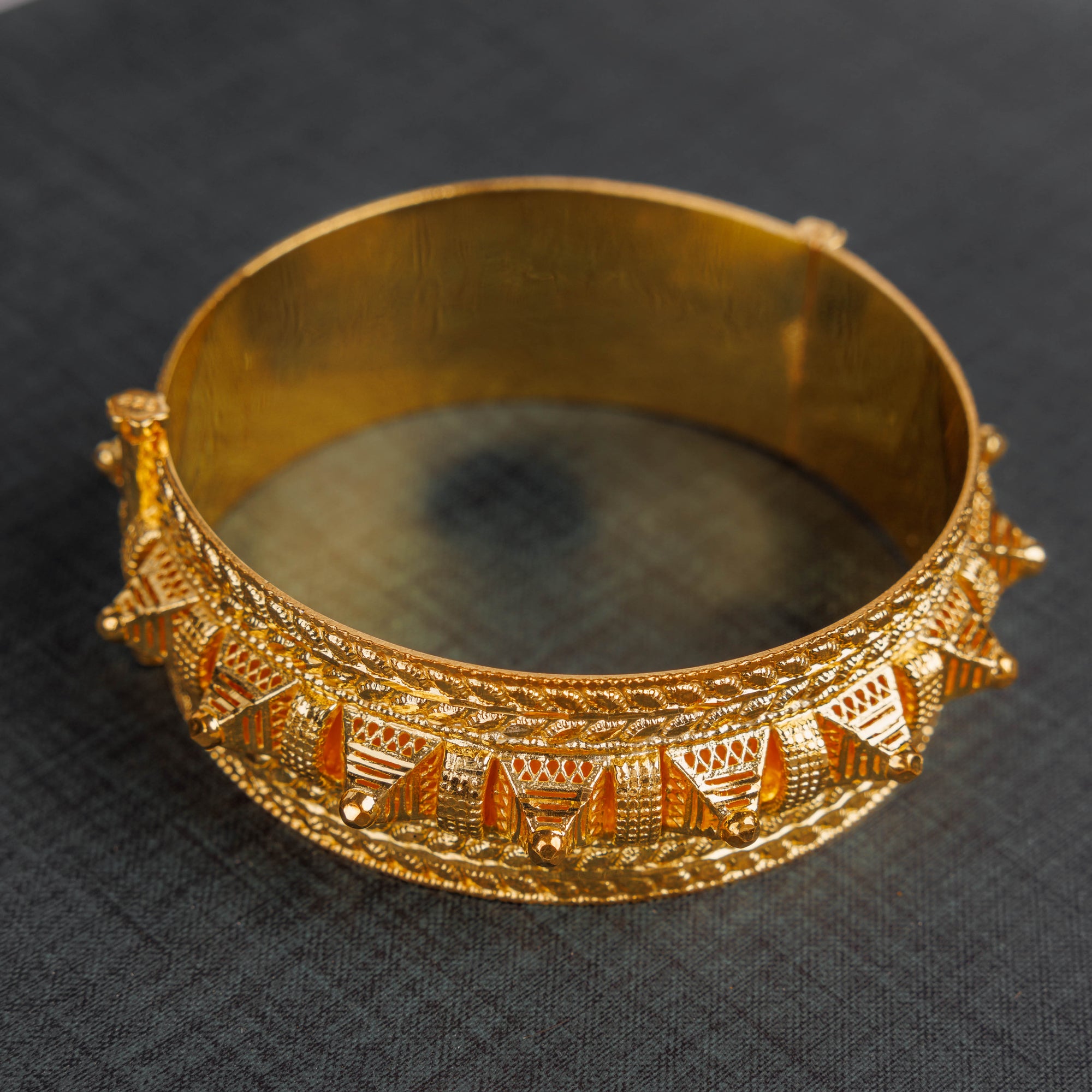 Mushawak Bangle (D3) -  Silver 925 & Gold Plated