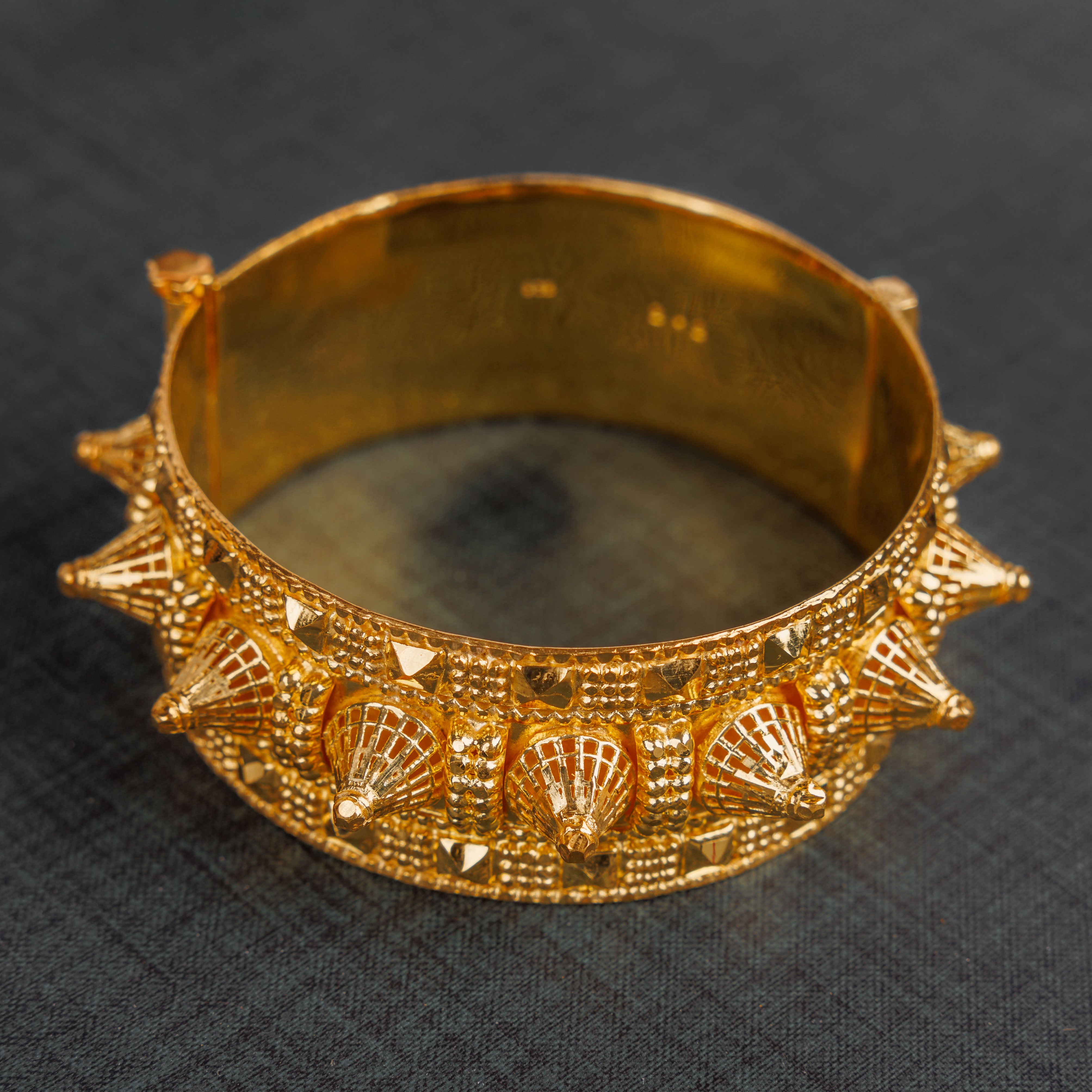 Mushawak Bangle (D33) - Silver 925 & Gold Plated