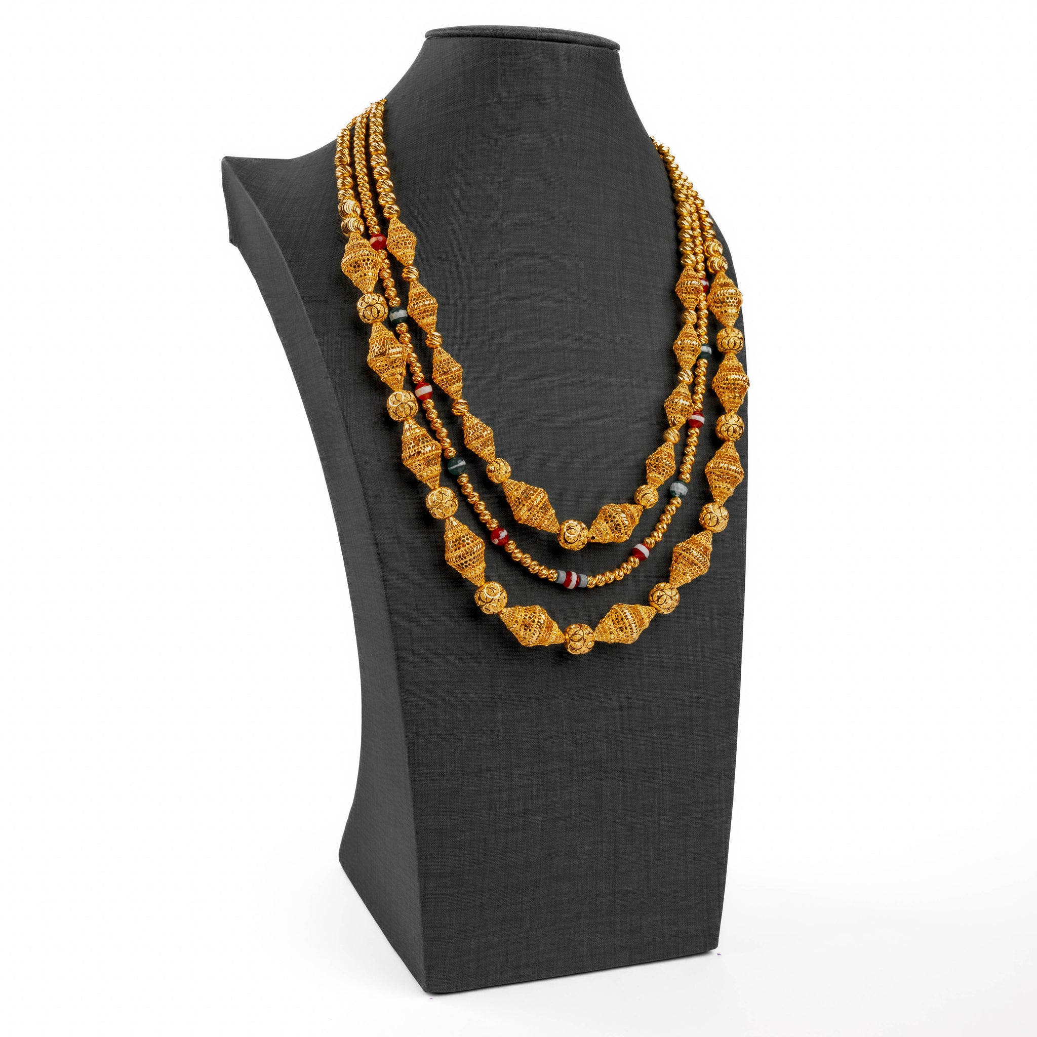 Multi Line Mala (D3)- Silver 925 & Gold Plated