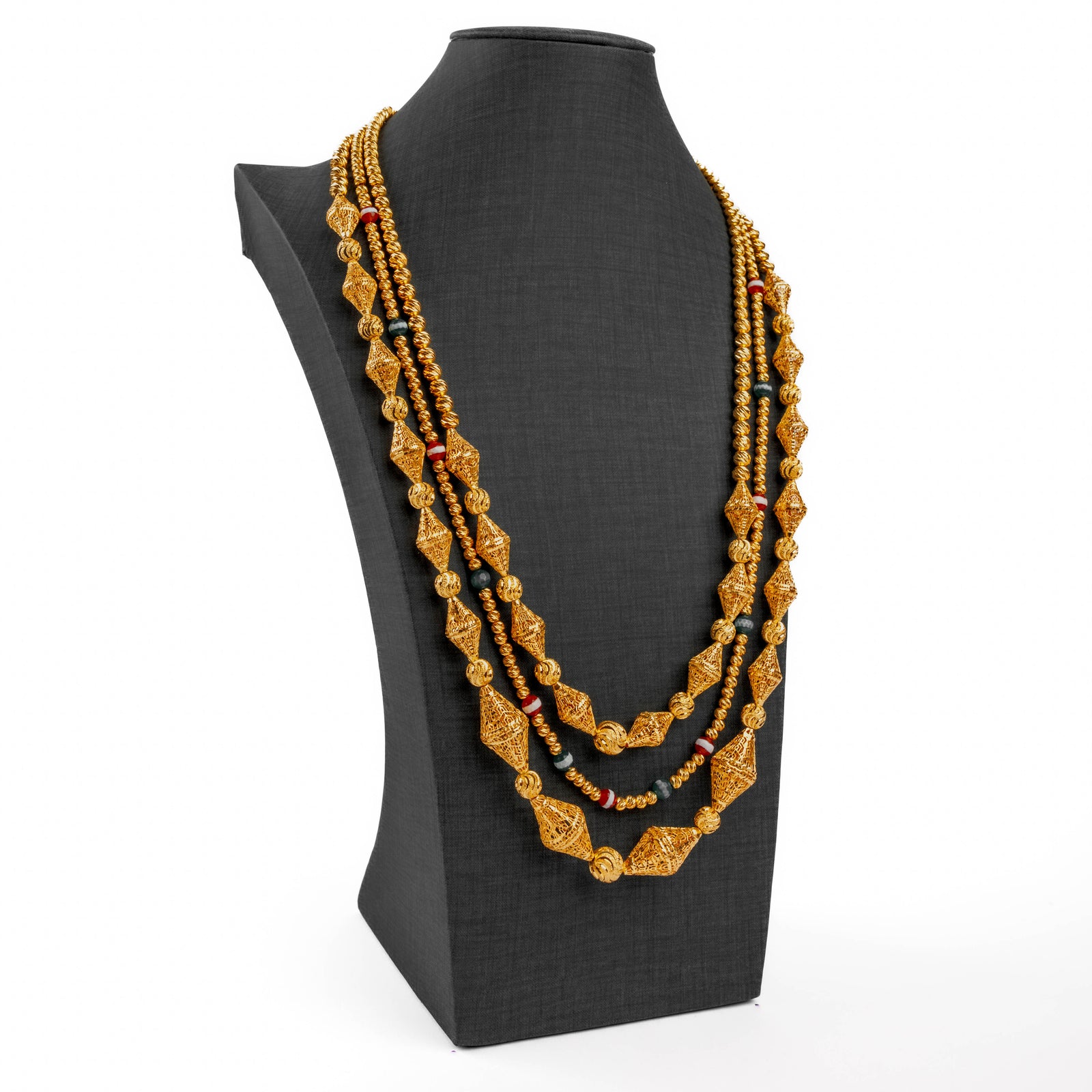 Multi Line Mala (D6)- Silver 925 & Gold Plated