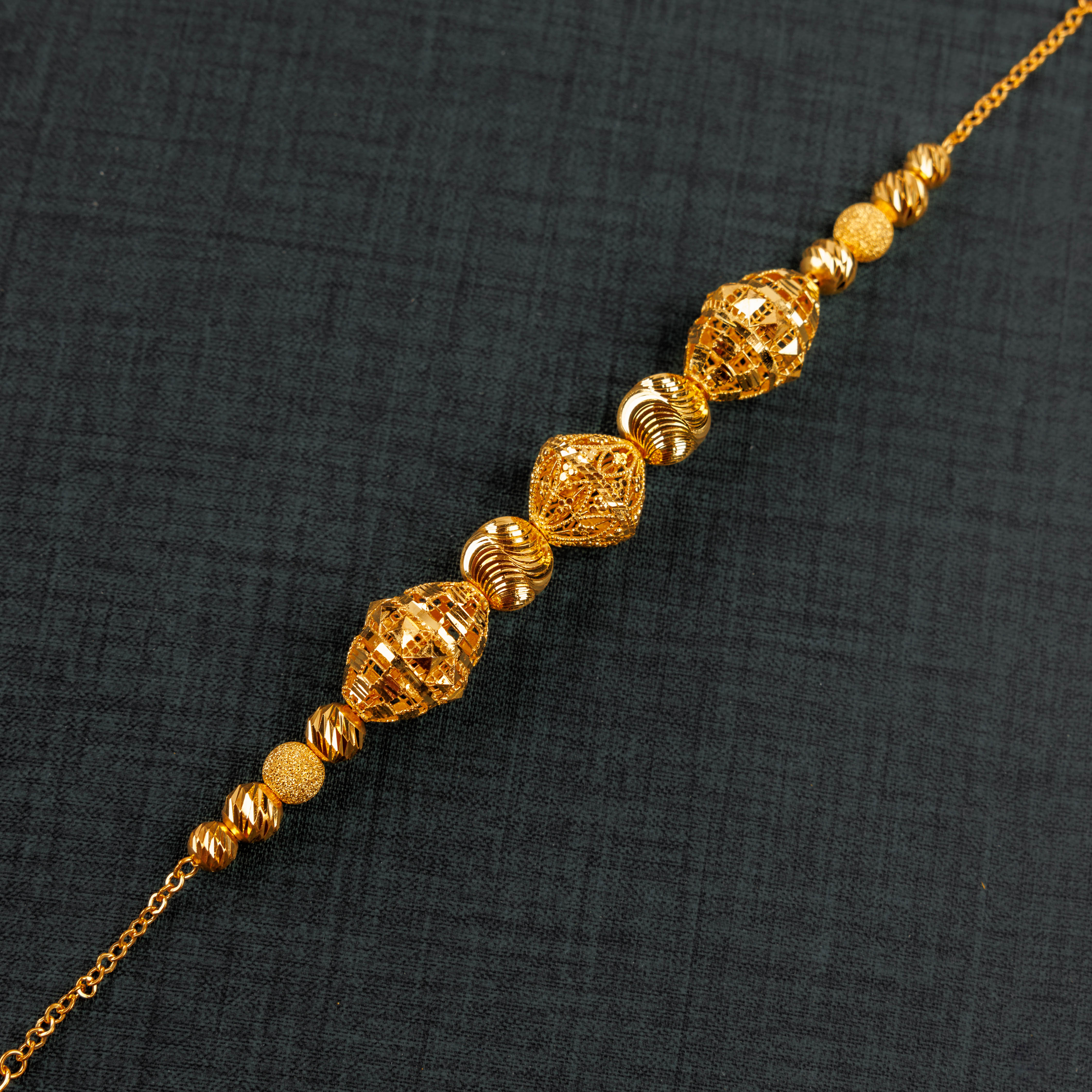 حبات RP وسوار الكرة (D18) - Silver 925 و Gold Plated