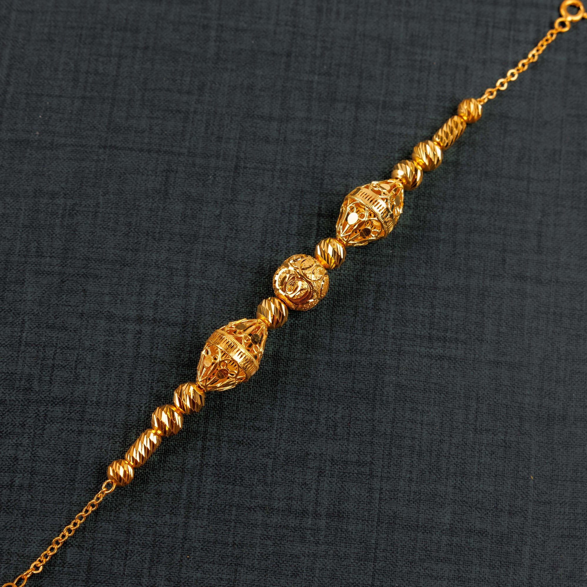 RP Beads & Ball Bracelet (D3) - Silver 925 & Gold Plated