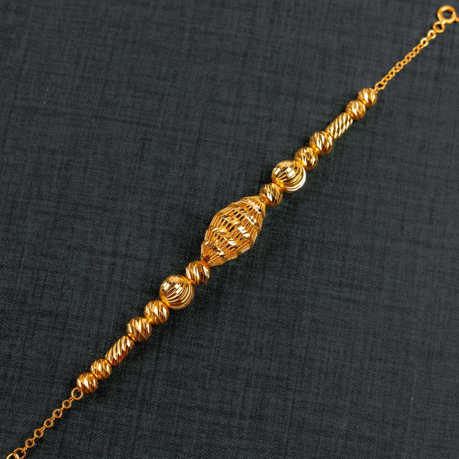 RP Beads & Ball Bracelet (D4) - Silver 925 & Gold Plated