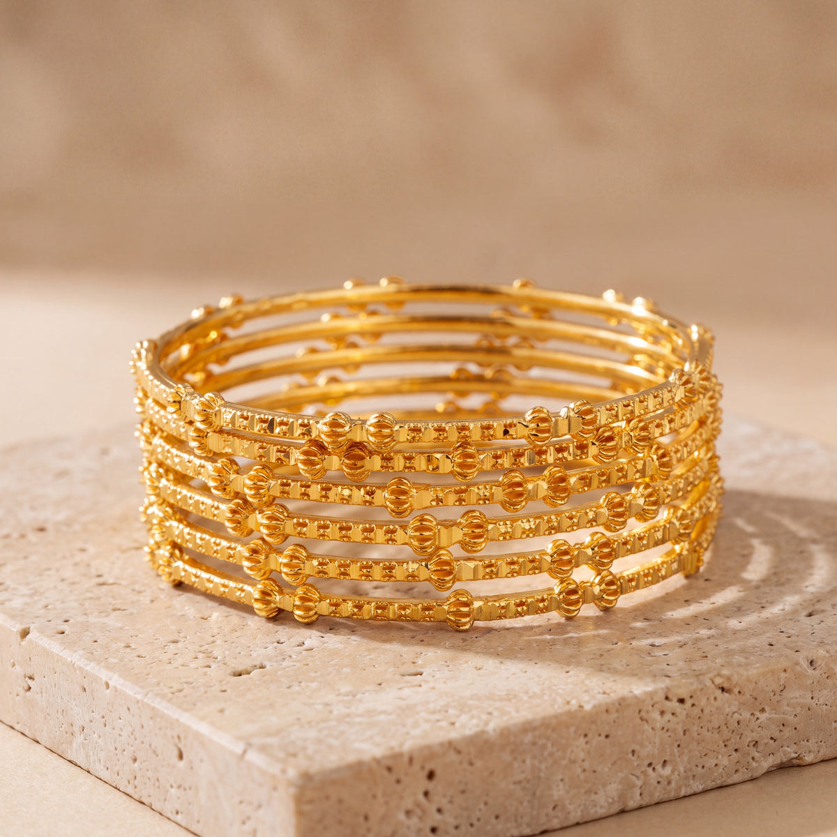 Adult's Bangles (D12-A) on travertine