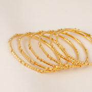Adult's Bangles (D12-A), 925 silver 24K gold plated