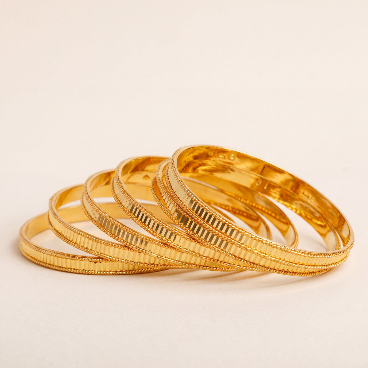 Adult's Bangles (D14-A), 925 silver 24K gold plated