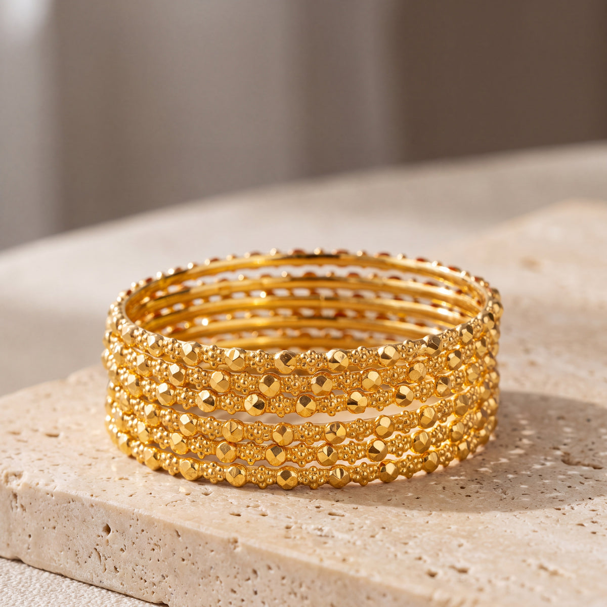 Adult's Bangles (D18-A) on travertine