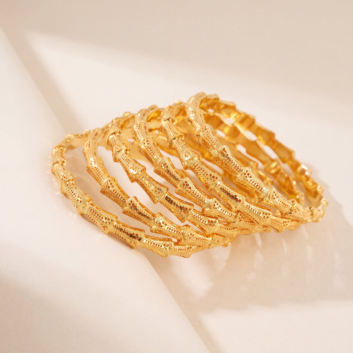 Adult's Bangles (D21-K), 925 silver 24K gold plated