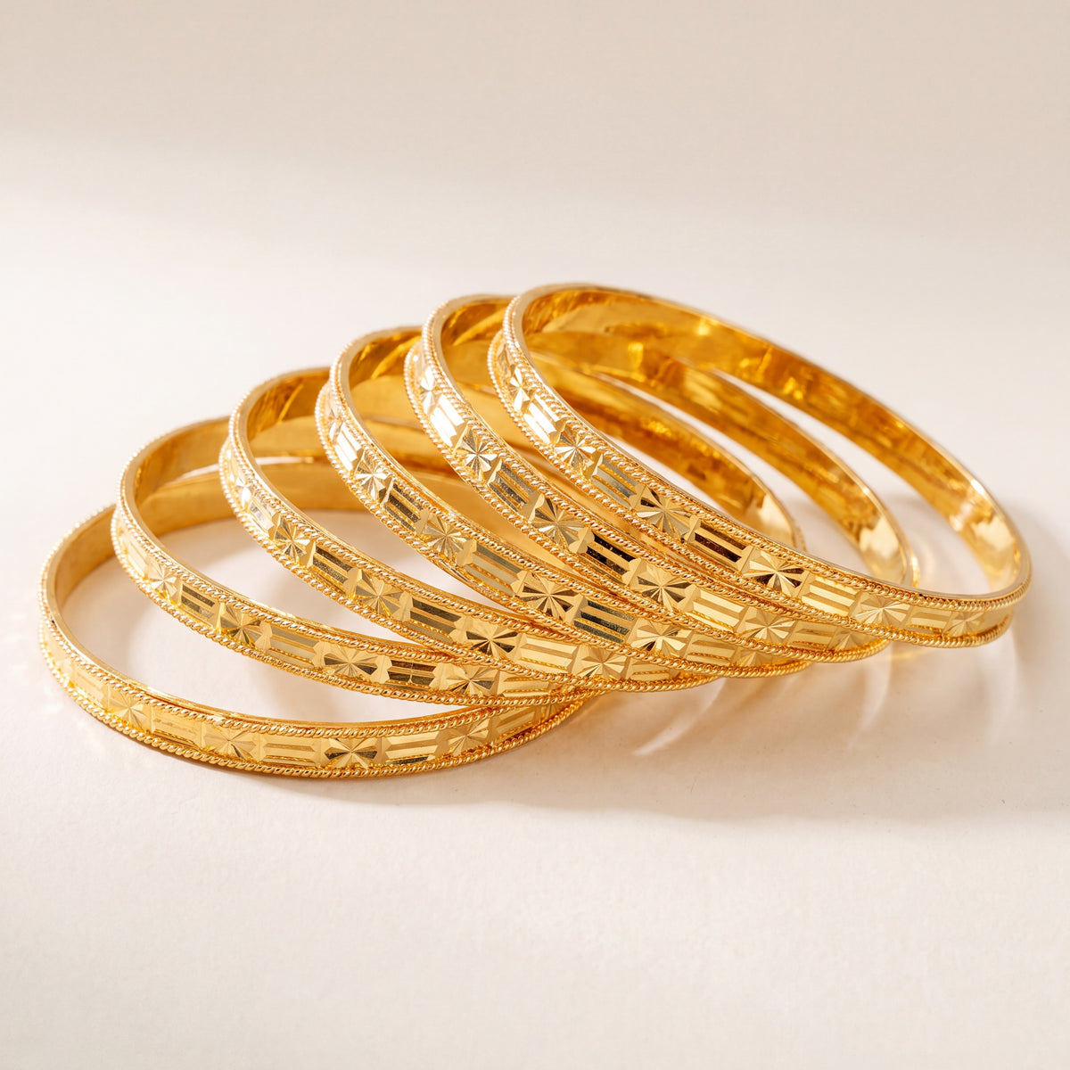 Adult's Bangles (D23-A), 925 silver 24K gold plated