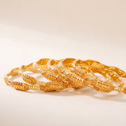 Adult's Bangles (D24-K), 925 silver 24K gold plated