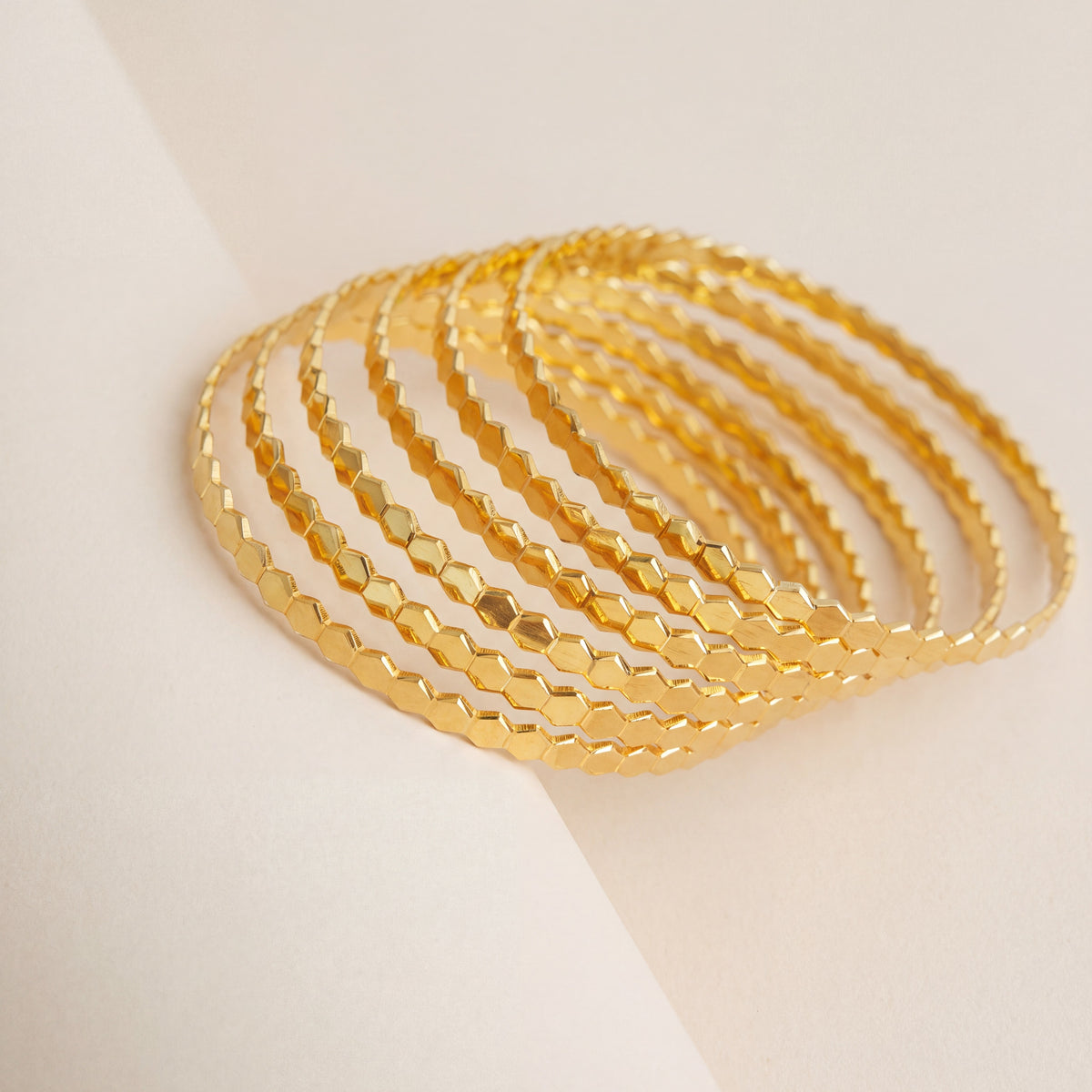 Adult's Bangles (D26-P-K), 925 silver 24K gold plated