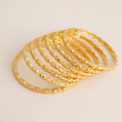 Adult's Bangles (D34-K), 925 silver 24K gold plated