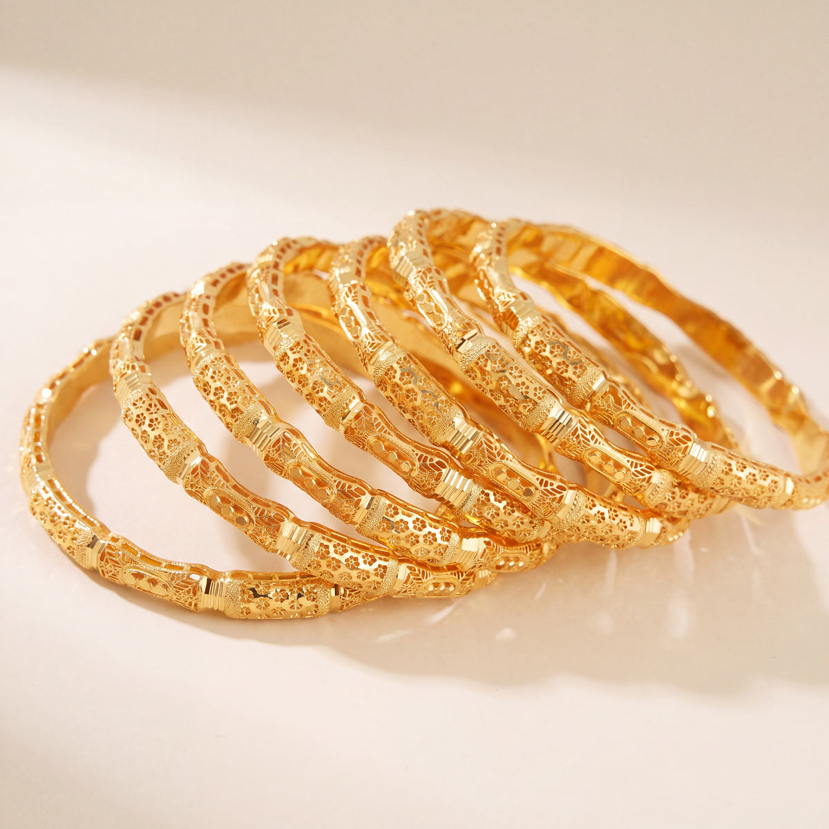 Adult's Bangles (D35-K), 925 silver 24K gold plated