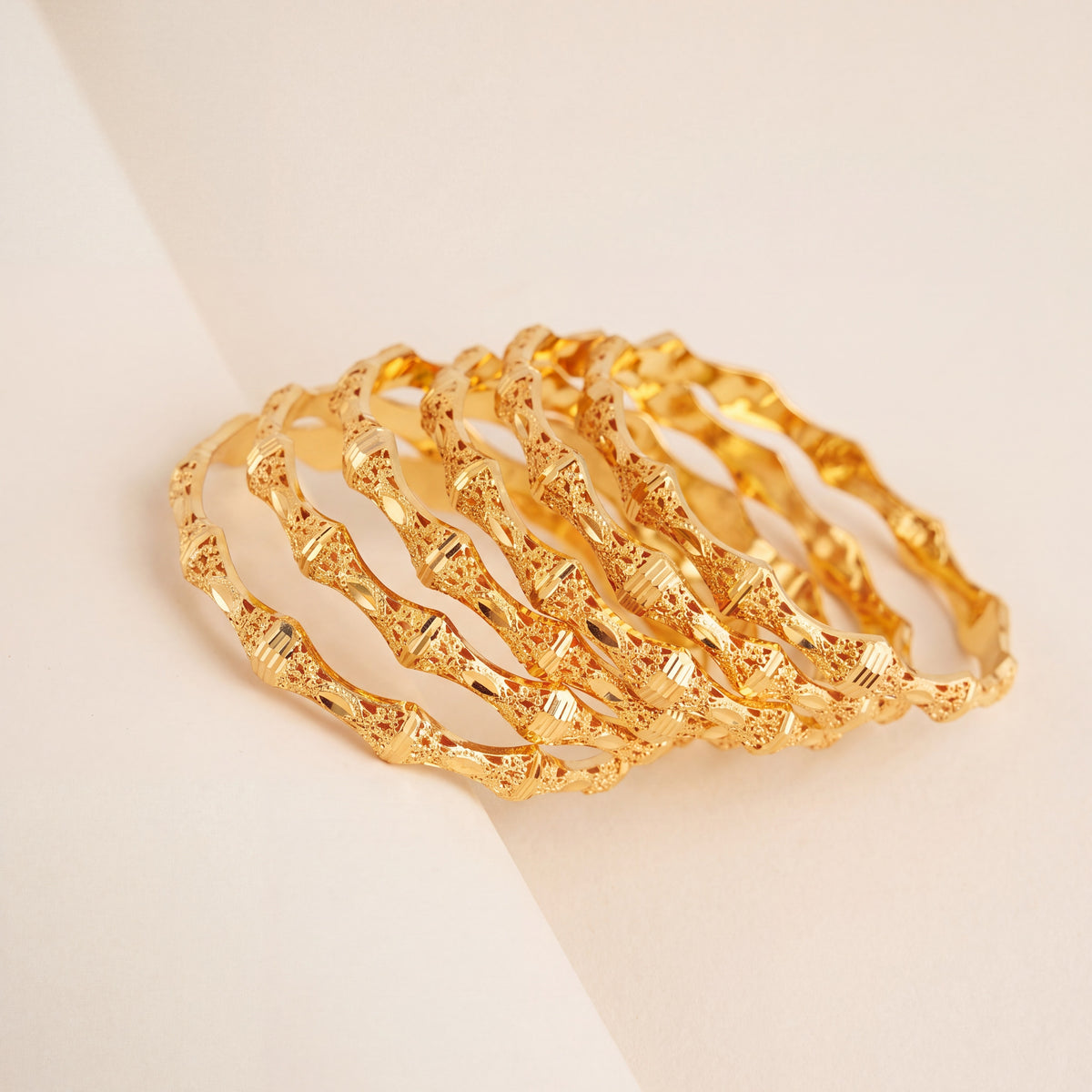 Adult's Bangles (D36-K), 925 silver 24K gold plated