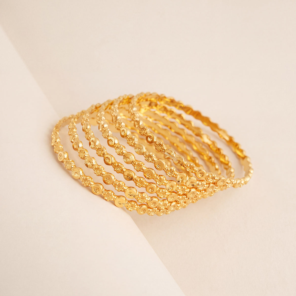 Adult's Bangles (D37-K), 925 silver 24K gold plated