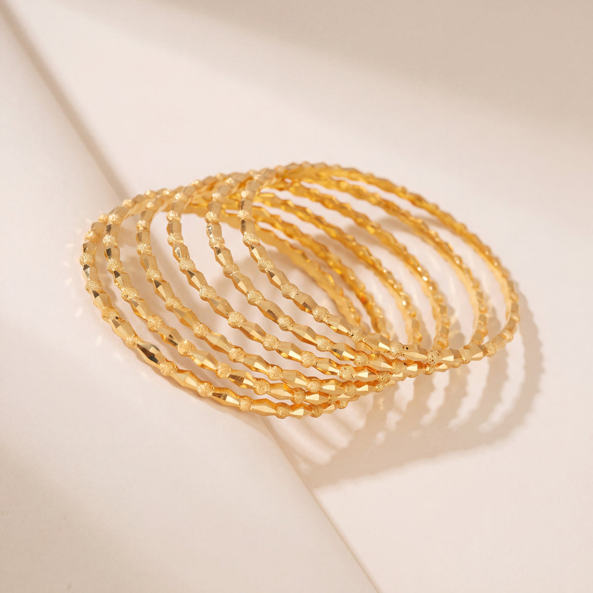 Adult's Bangles (D41-K), 925 silver 24K gold plated