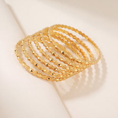 Adult's Bangles (D42-K), 925 silver 24K gold plated