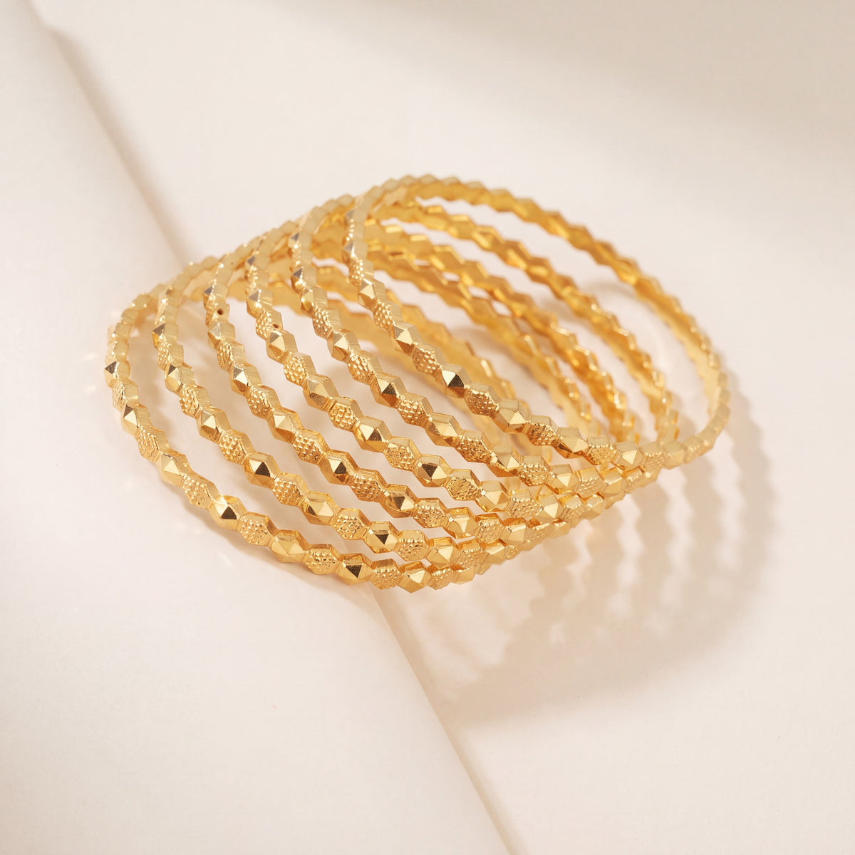 Adult's Bangles (D42-K), 925 silver 24K gold plated