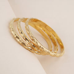 Adult's Bangles (D49-N), 925 silver 24K gold plated