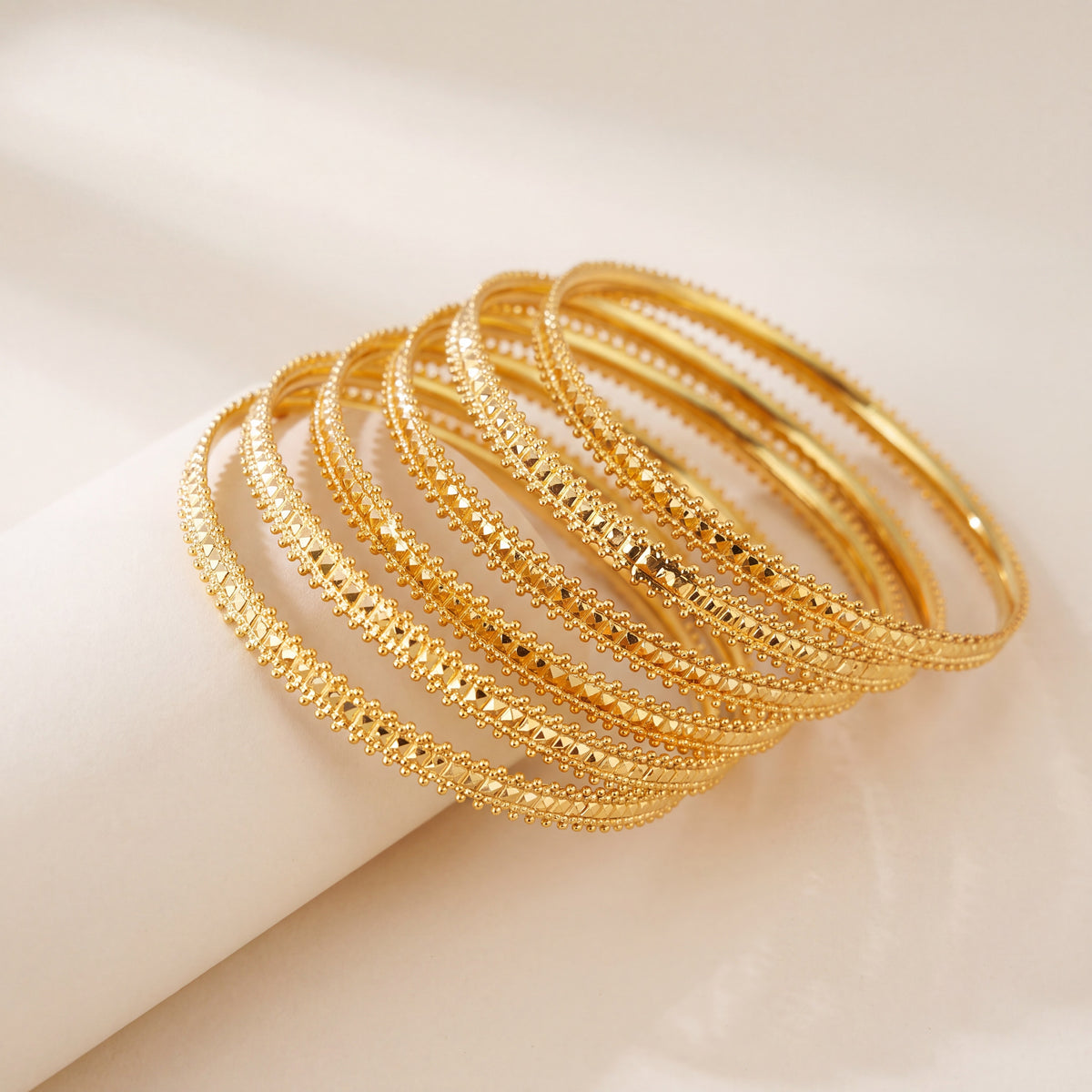 Adult's Bangles (D5-A), 925 silver 24K gold plated