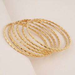 Adult's Bangles (D50-M), 925 silver 24K gold plated