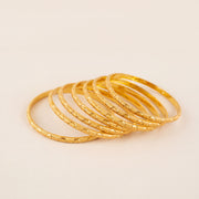 Adult's Bangles (D66-K) in 925 silver with 24K gold plating, studio photo