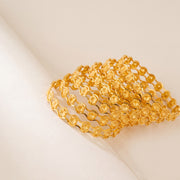 Adult's Bangles (D67-K) in 925 silver with 24K gold plating, studio photo