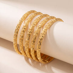 Adult's Bangles (D72-A) in 925 silver with 24K gold plating, studio photo