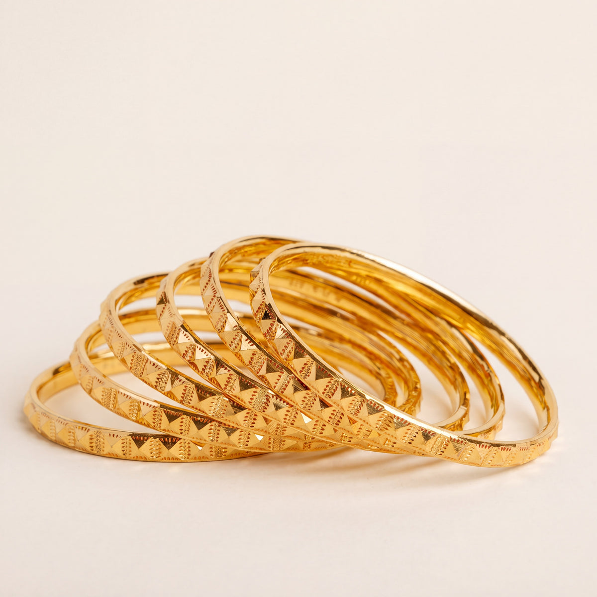 Adult's Bangles (D8-K), 925 silver 24K gold plated