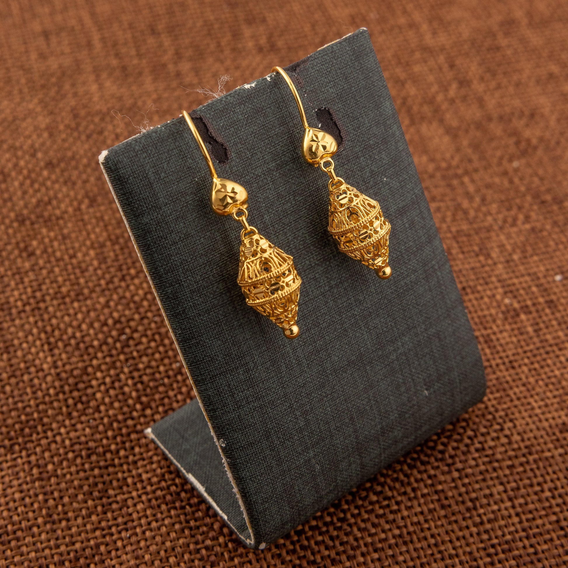 Kid's Bead Drop Earrings (D1) - 925 Silver & 24K Gold Plated - Falaq Jewellery Oman